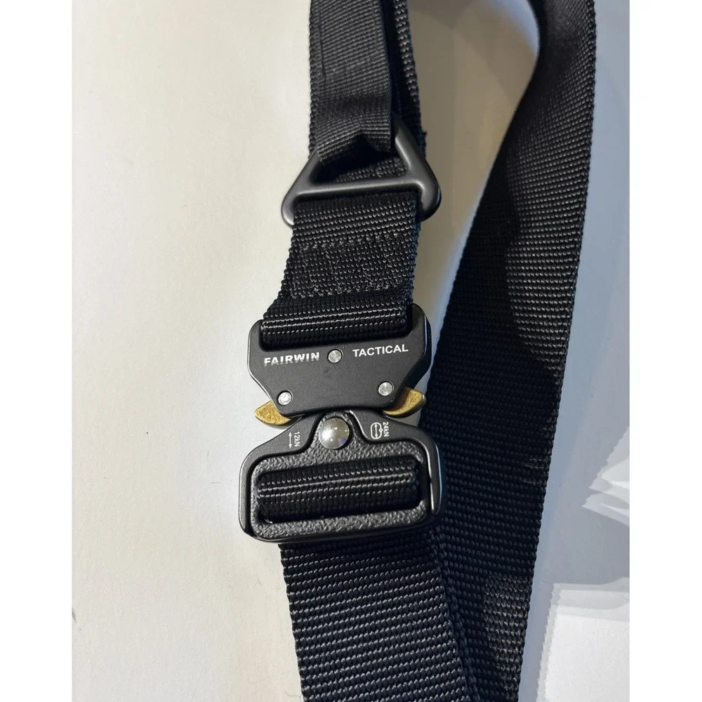 Fairwin Tactical Rigger Belt Nylon Webbing Belt with V-ring Heavy-Duty 61